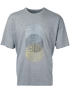 Wooyoungmi Embroidered Figure T-shirt, Men's, Size: 48, Grey, Nylon/polyurethane/viscose