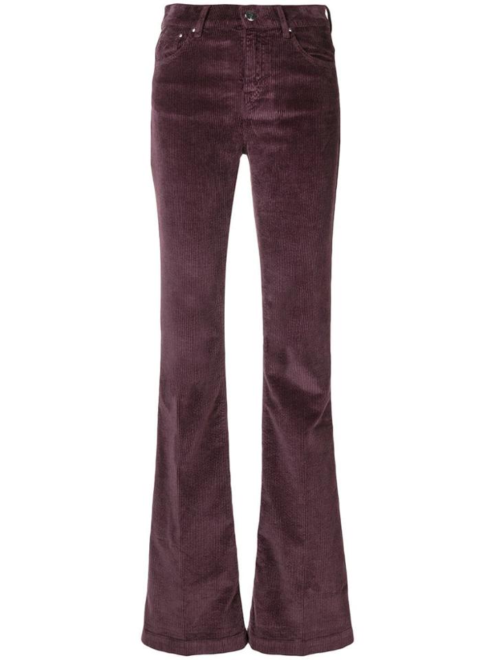 Jacob Cohen Corduroy High Waist Trousers - Pink & Purple