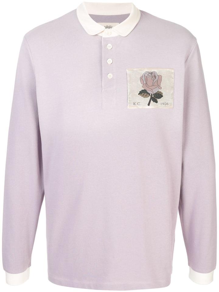 Kent & Curwen Rose Patch Polo Shirt - Purple