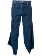 Act N&deg;1 Cropped Raw Edge Jeans - Blue