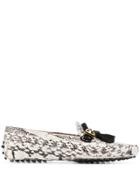 Tod's Loafers With Snakeskin-effect - White