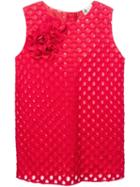 Lanvin Polka Dot Pattern Top, Women's, Size: 40, Red, Polyester/cotton/silk/polyamide