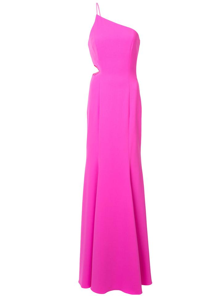 Jay Godfrey Long One-shoulder Gown - Pink & Purple