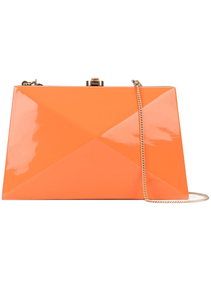Rocio Diaz Baby Clutch, Women's, Orange, Wood