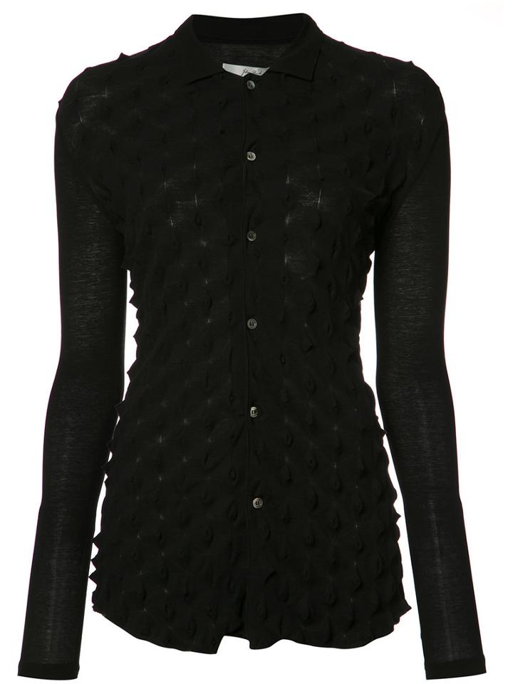 Julien David 3d Thorn Shirt, Women's, Size: Large, Black, Cotton