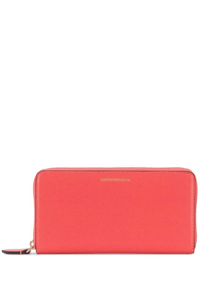Emporio Armani Zipped Continental Wallet - Pink