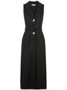 Nicholas Tortoise Buttons Dress - Black