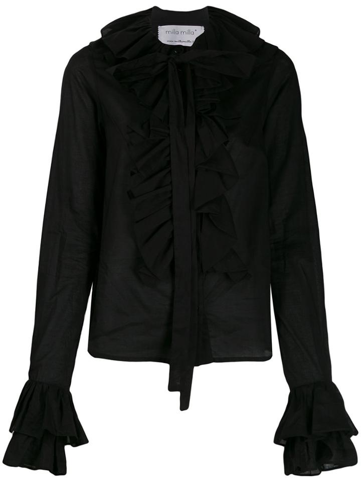 Milla Milla Ruffle-trim Shirt - Black