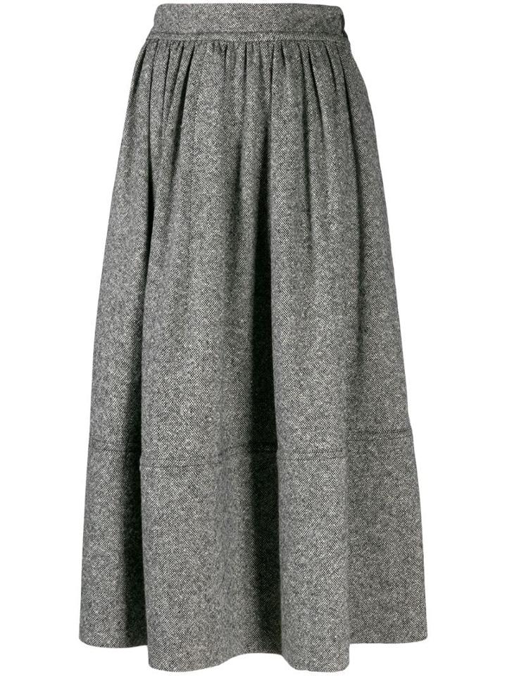 Holland & Holland Mid-length Pleated Skirt - Grey