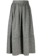 Holland & Holland Mid-length Pleated Skirt - Grey