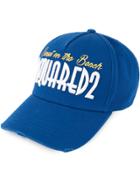 Dsquared2 Sunset On The Beach Embroidered Baseball Cap - Blue
