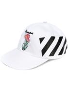 Off-white Embroidered Cap, Women's, White, Cotton