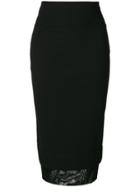 Givenchy Layered Hem Midi Skirt - Black