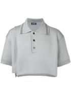 Raf Simons Cropped Polo Shirt, Men's, Grey, Polypropylene