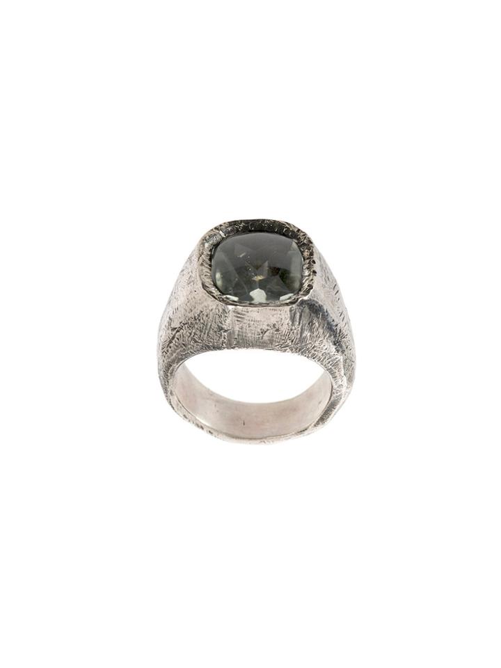 Tobias Wistisen Inset Jewel Ring - Metallic