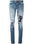 Saint Laurent Stretch Denim Skinny Jeans, Women's, Size: 29, Blue, Cotton/spandex/elastane