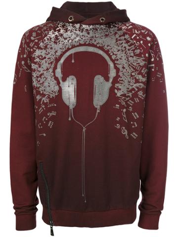 Super Légère Headphone Print Hoodie - Pink & Purple