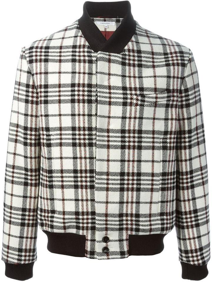 Carven Tartan Bomber Jacket