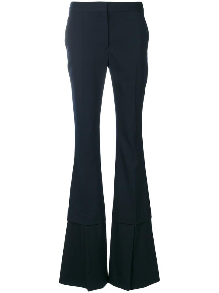 Stella Mccartney - Flared Trousers - Women - Wool - 38, Blue, Wool