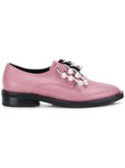 Coliac Pearl Pierced Loafers - Pink