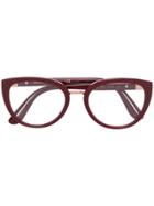 Dolce & Gabbana Eyewear Oval Frame Glasses - Red