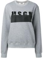 Msgm - Logo Print Sweatshirt - Women - Cotton/viscose - L, Grey, Cotton/viscose