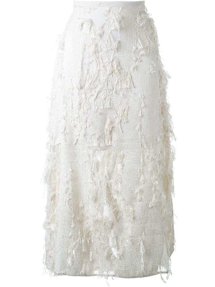 Ginger & Smart 'overshadow' Skirt, Women's, Size: 10, White, Cotton