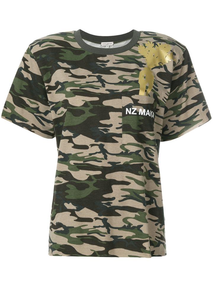 Natasha Zinko Camouflage T-shirt - Green