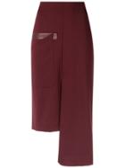Gloria Coelho Asymmetric Skirt - Red