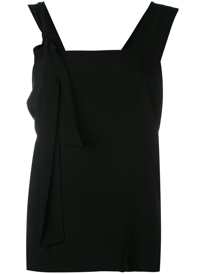 Erika Cavallini - Knot Detail Tank - Women - Silk/acetate - 44, Black, Silk/acetate