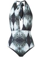 Mona Luna Marilyn Swimsuit, Women's, Size: Large, Green, Polyester/spandex/elastane