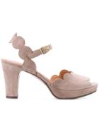 Chie Mihara Scallop Trim Sandals - Grey