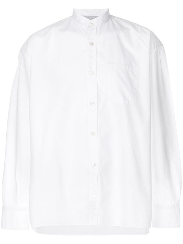 Eleventy Collarless Shirt - White