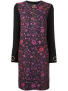 Cavalli Class Contrast Back Shift Dress, Women's, Size: 40, Black, Polyester/acetate/viscose/virgin Wool