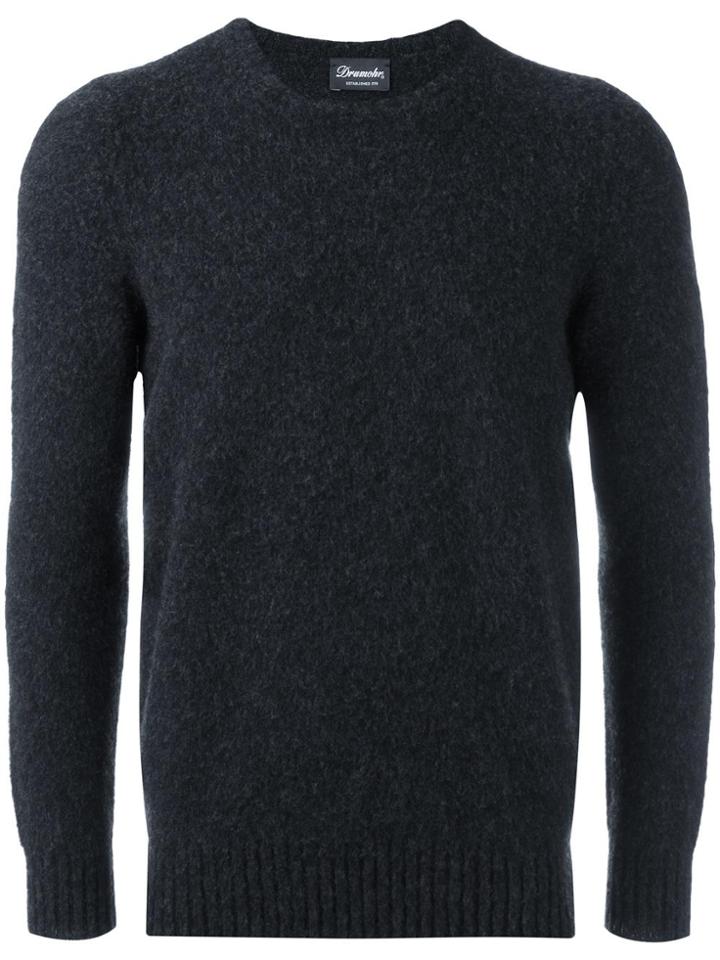Drumohr Classic Crew Neck Sweater - Black