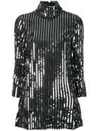 Rixo London Bardot Sequin Embellished Dress - Black