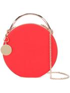 Eddie Borgo Chain Strap Round Clutch, Women's, Red, Leather/metal