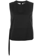 Dsquared2 Sleeveless Top With Fabric Detail - Black