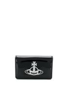 Vivienne Westwood Patent Logo Plaque Wallet - Black