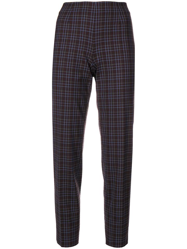 Piazza Sempione Checked Trousers - Brown