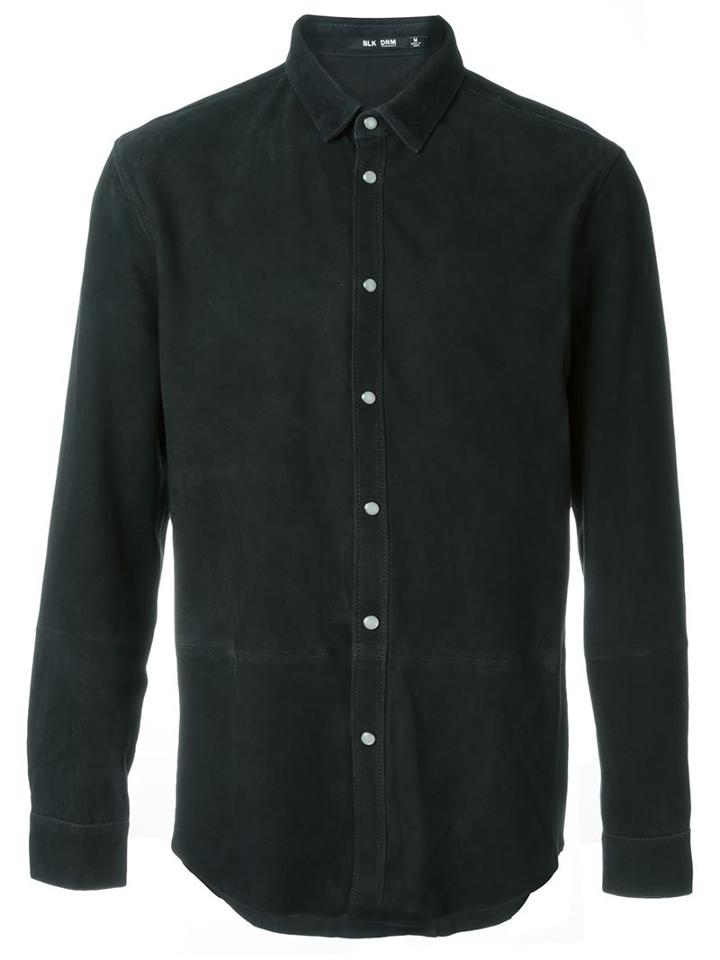 Blk Dnm Suede Shirt
