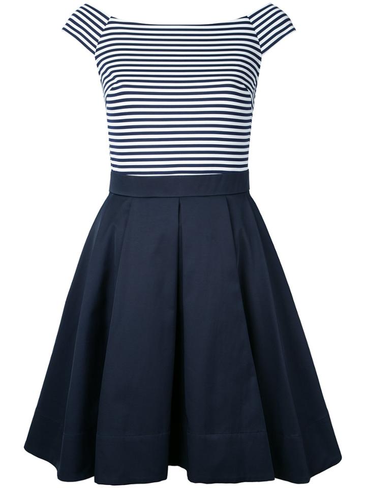 Guild Prime Striped Boat Neck Dress - Blue