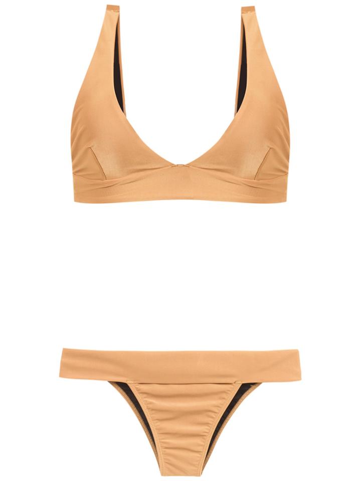 Haight V-neck Bikini Set - Nude & Neutrals