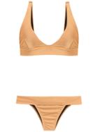 Haight V-neck Bikini Set - Nude & Neutrals