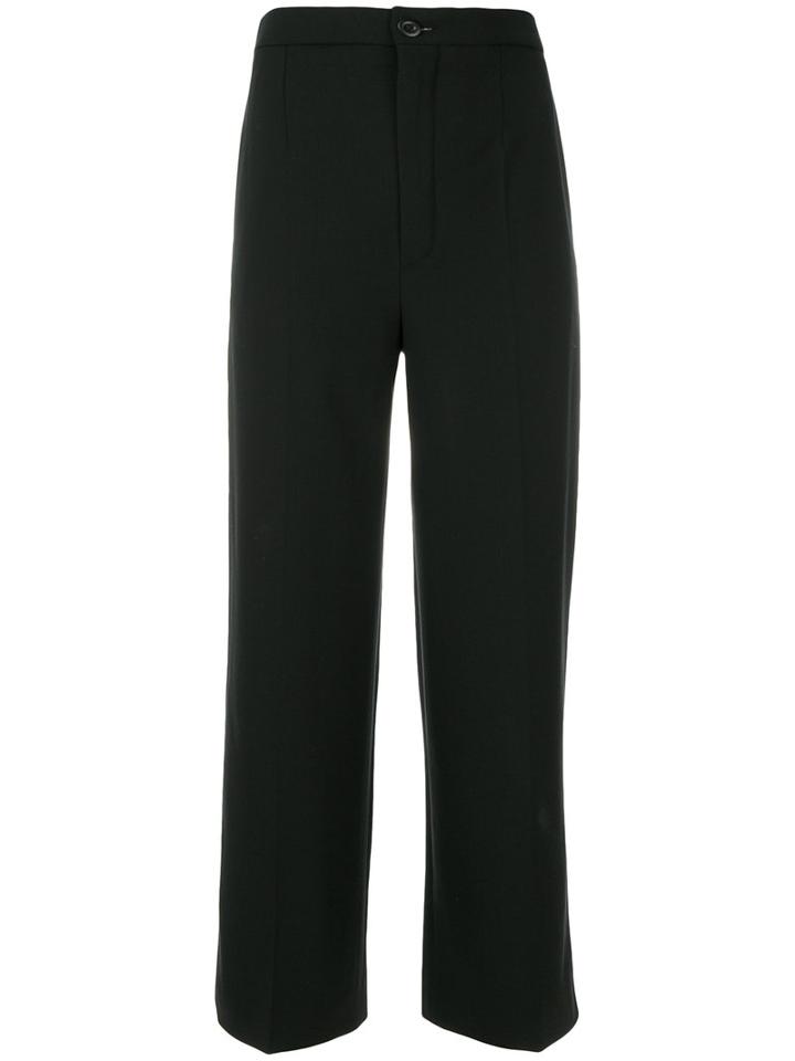 Chloé - Cropped Trousers - Women - Silk/spandex/elastane/acetate/virgin Wool - 34, Black, Silk/spandex/elastane/acetate/virgin Wool