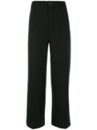 Chloé - Cropped Trousers - Women - Silk/spandex/elastane/acetate/virgin Wool - 34, Black, Silk/spandex/elastane/acetate/virgin Wool