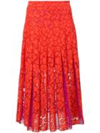 Dvf Diane Von Furstenberg Floral Lace Embroidered Skirt