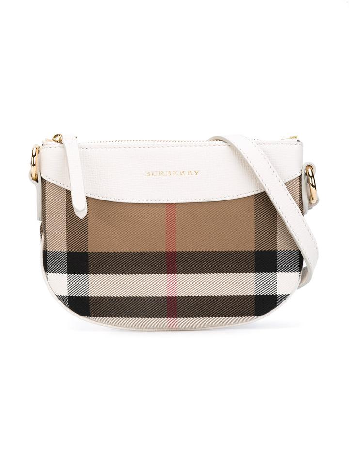 Burberry Kids - House Check Shoulder Bag - Kids - Cotton - One Size, White