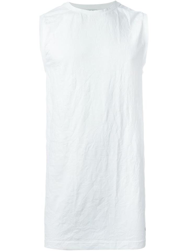 Kenzo Round Neck Tank Top, Men's, Size: L, White, Cotton/polyester