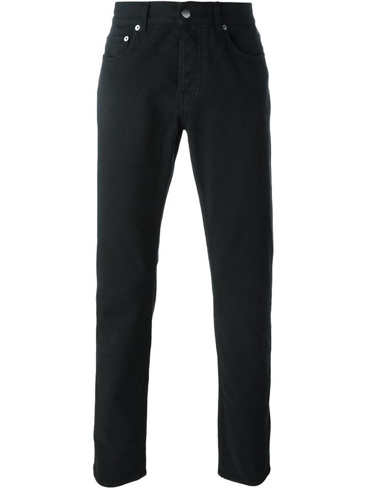 Christopher Kane Classic Straight Leg Jeans, Men's, Size: 29, Black, Cotton/spandex/elastane